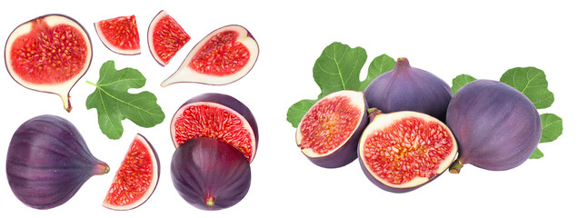 fig fruits isolated on white background with. Top viewwith copy space for your text.. Flat lay