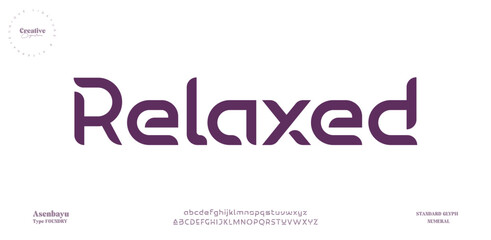 Relaxed Minimal font creative classy alphabet. Typography minimalistic font . vector illustration