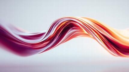 A mesmerizing abstract composition featuring vibrant red and orange waves.