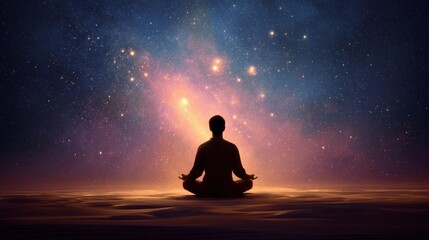 Meditation under a Starry Night Sky