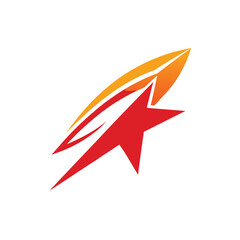 Speed Arrow and Star Modern Logo Vector Design