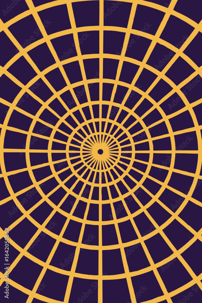 Aufkleber intriguing geometric design featuring concentric circles, radiating outwards, set against a deep bac