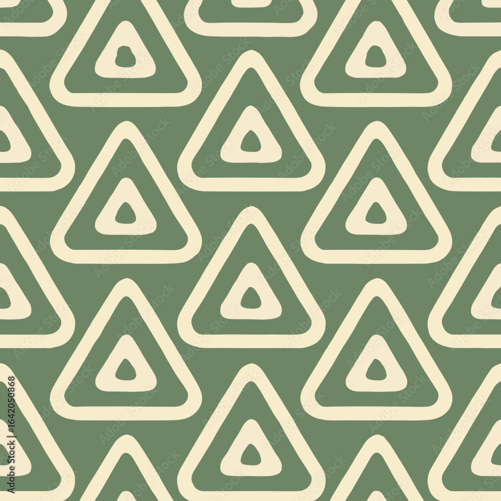 Poster an eye-pleasing geometrical design of connected repeating triangles, seamlessly combined into a vibr