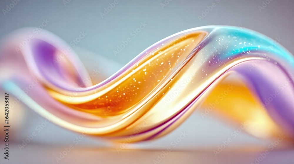 Poster a mesmerizing abstract artwork featuring dynamic curves and vibrant gradients of color.