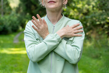 Woman Practicing Emotional Healing and Introspection in a Serene Outdoor Setting. Concept of EMDR...