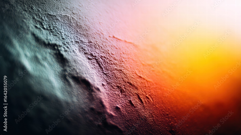 Poster this abstract image shows a textured surface with a captivating blend of colors and gradients.