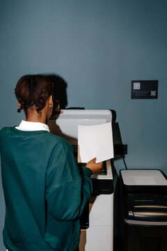 Scanning paperwork at multifunction printer