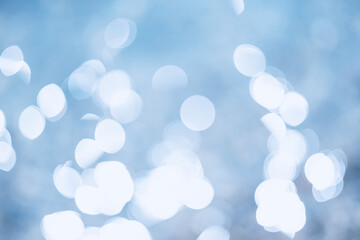 Blurred blue bokeh of the sea