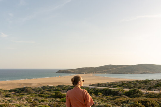 Woman At Prasonisi Beach, Rhodes
