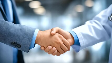 Doctor and patient handshake post consultation expressing gratitude - Powered by Adobe