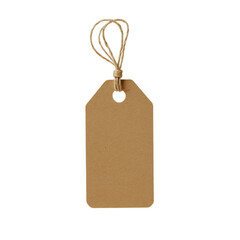 Empty Tag with Knotted String Isolated PNG