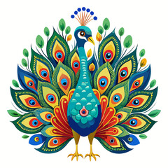 Fototapeta premium peacock feather vector illustration