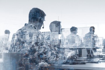 IT modern technology in the army command drone head quarters