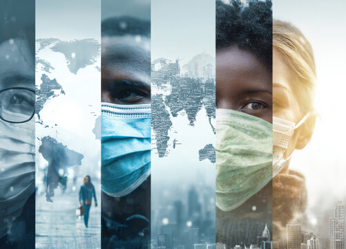 World pandemic outbreak , virus spreading across the globe. Disease control and prevention measures in hospitals