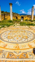 Ancient mosaic floor detail