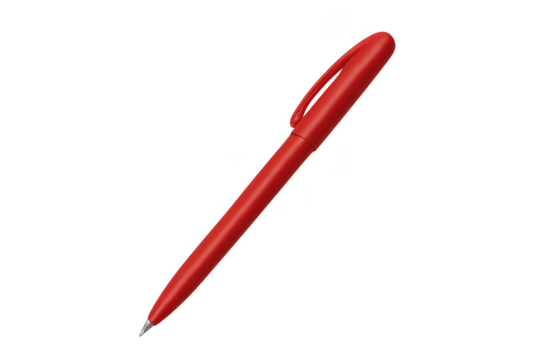 Red pen on transparent background ready for writing and drawing - Powered by Adobe