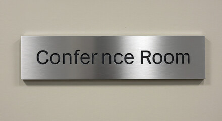 Elegant Conference Room Sign in Brushed Metal for Corporate Meetings and Business Gatherings Meeting Space with Professional Design
