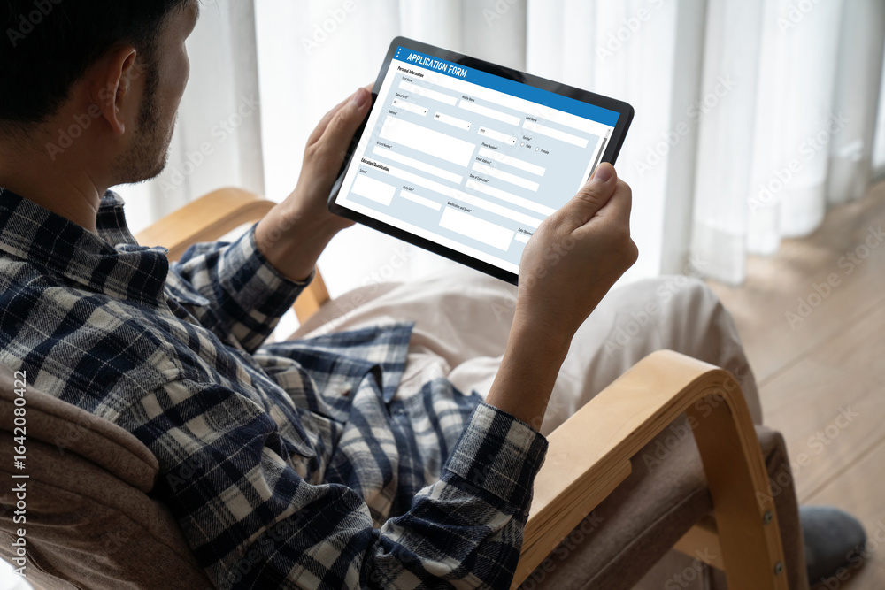 Aufkleber online application form for modish registration on the internet website