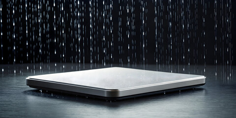 Digital scale forming binary rain pattern