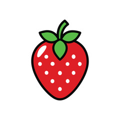 strawberry on white background