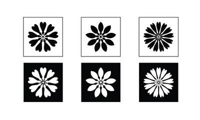 flower icon art, flower symbol vector, modern flower icon
