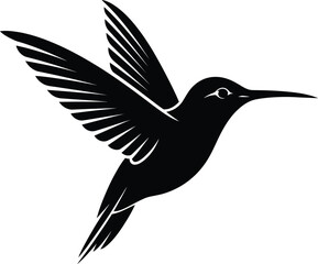 Obraz premium Hummingbird in flight silhouette