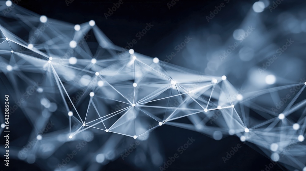 Poster abstract plexus background with connected lines and dots for science, technology, and communication 