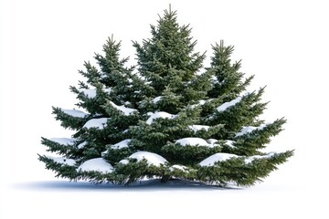 Obraz premium Spruce tree covered in snow