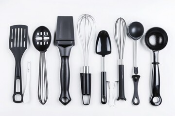 Variety of kitchen gadgets for food preparation