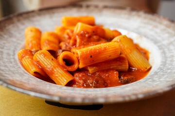 Rigatoni Amatriciana ( Rigatoni all’ Amatriciana) 