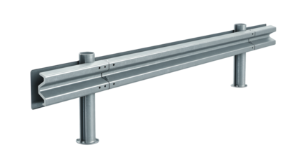 Metal road barrier system providing safety on highways and bridges offers dependable protection