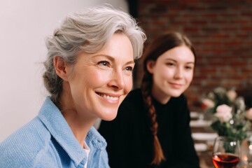 Happy Family Dinner Moments