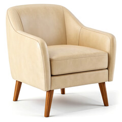 leather armchair isolated on white