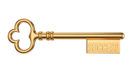 Unlock your potential with this stunning golden key to success and open new possibilities