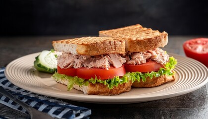 enjoy a flavorful tuna tomato and lattice sandwich lunch menu with fresh ingredients crafted for your midday delight