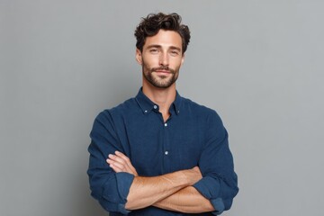 Obraz premium Confident Caucasian Male Portrait
