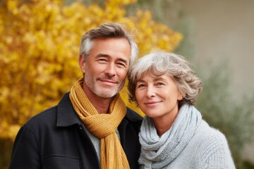 Fototapeta premium Happy Couple Autumn Portrait