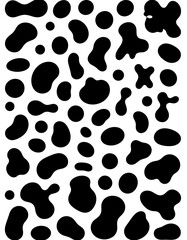 Abstract black and white blob pattern