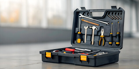 Toolkit Box Mockup Spinning Tools Like Satellites