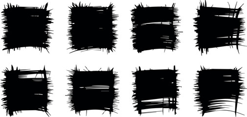 Abstract geometric shapes and lines silhouette isolated on transparent background