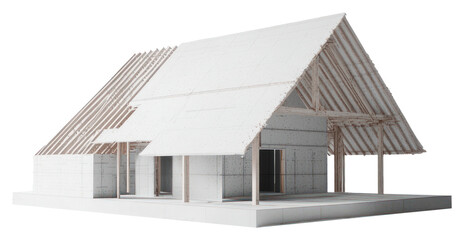 PNG Simple house roof construction architecture blueprint drawing.