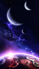 Planets in outer space