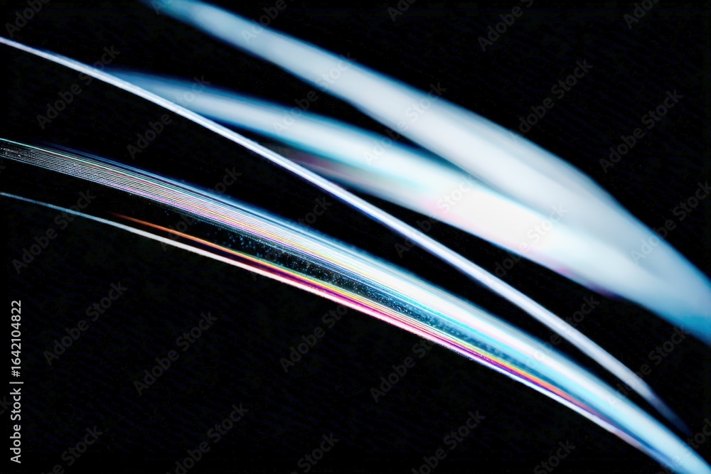 Poster abstract light painting with vibrant colors and dark background creating a modern and dynamic visual