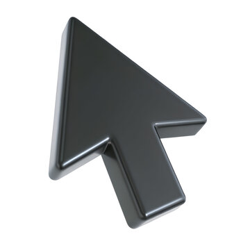 3d computer mouse cursor. arrow icon. Generative AI.