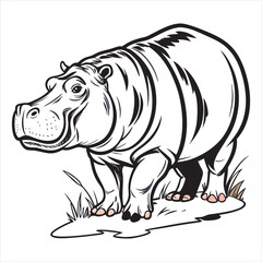 hippopotamus-vector-