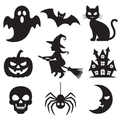 Obraz premium Set of Halloween elements