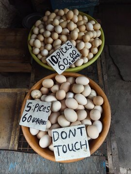 Eggs selling in a market