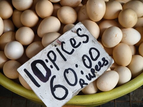Eggs selling in a market
