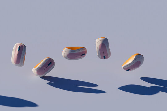  Floating Wireless Mice in Motion
