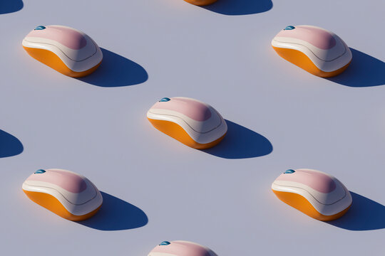 Fototapeta  Stylized Layout of Repeating Wireless Mice